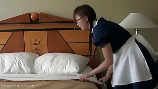 Amazing ho busty UK asian maid n glasses solo